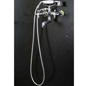 Chrome  Shower Mixer With Telephone Shower