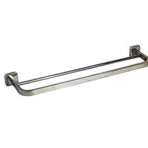 N143 Double Towel Bar With Square Base -60Cm