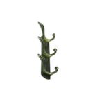 3-Hook Antique Brass Rack N046