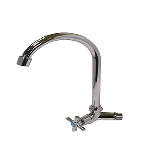 P12 Long Neck Kitchen Bib Tap Wall(Chrome Plated Abs)